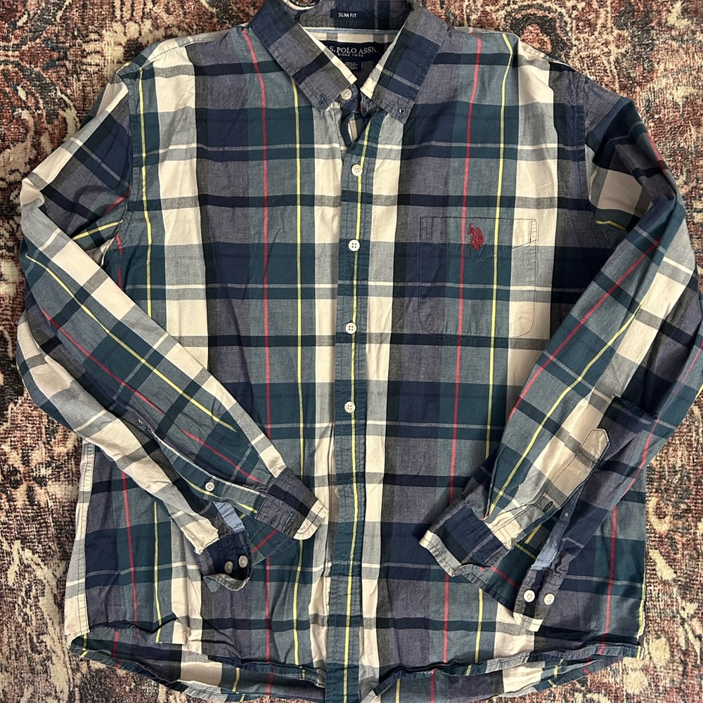 U.S. Polo Assn. Men's Multicolor Plaid Shirt